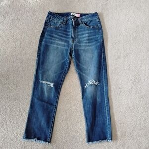 Cabi Cropped High Straight Jeans